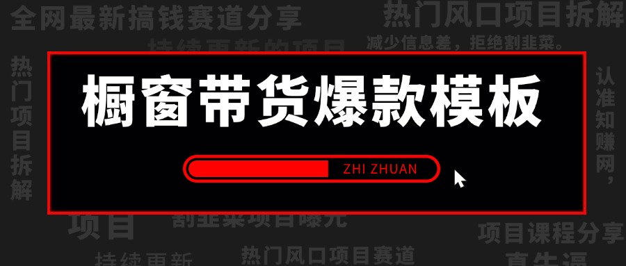 抖音/快手/视频号橱窗带货爆款模板,播放高,易热门,橱窗带货日收益300+